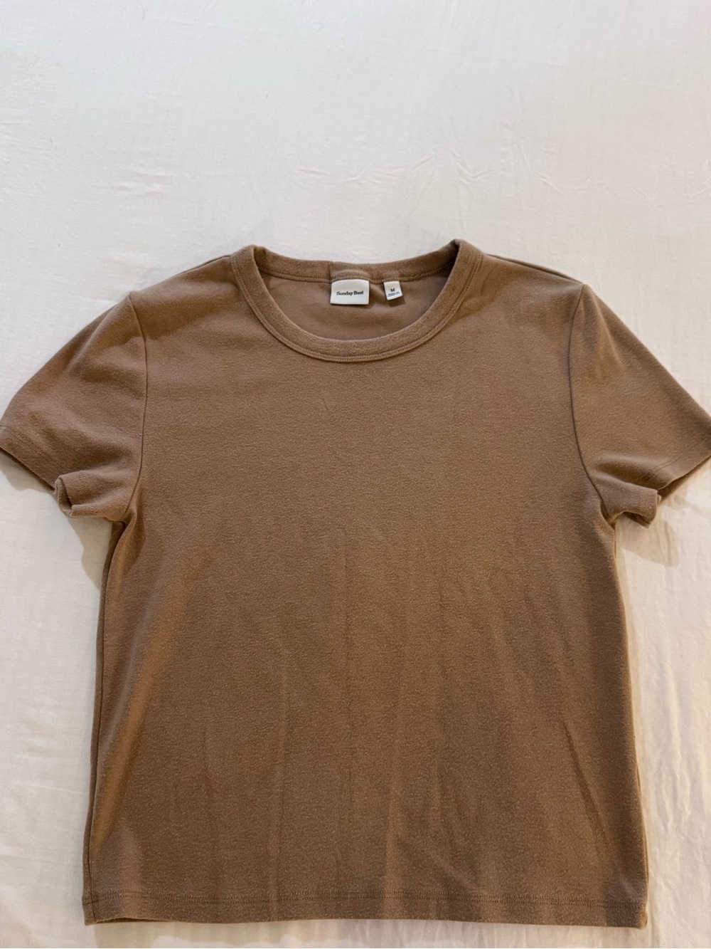 Sunday Best Crewneck Tee in Camel Brown